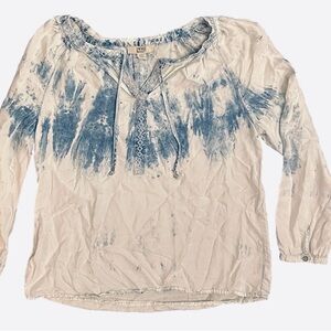Vintage America Tie-Dye Top Embroidered Top